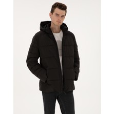 Pierre Cardin Erkek Siyah Kapüşonlu Mont 50313923-VR046