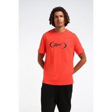 Reebok Basketball T-Shırt Kırmızı Erkek Kısa Kol T-Shirt