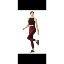 Fitilli Kadife Yüksek Bel Tayt