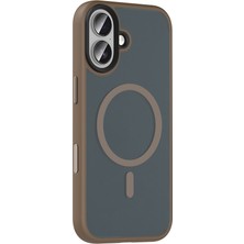 Apsuwa iPhone 17 Kılıf Flet Wireless Şarj Özellikli Mat Arka Yüzey Bej