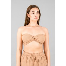 Müslin Kadın Crop Top