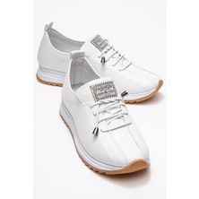 Yumuşak Tabanlı Kadın Ayakkabı Beyaz Cilt