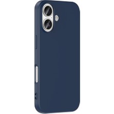 Adige iPhone 17 Kılıf Mara Lansman Soft Silikon Içi Kadife Lacivert