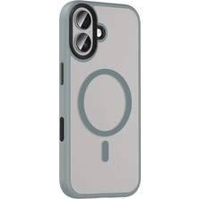 Apsuwa iPhone 17 Kılıf Flet Wireless Şarj Özellikli Mat Arka Yüzey Gri