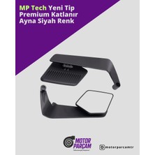 Yeni Tip H2 Premium Katlanır Ayna Siyah Renk