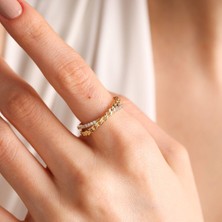Sembol Gold Altın Gurmet Yüzük 14K Çift SIra
