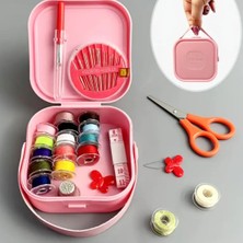 Mini Plastik Çantalı Dikiş Kutusu, Taşınabilir Dikiş Seti, Iğne Seti, Iplik Seti, Seyahat Dikiş Seti