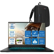 Gigabyte Gıgabyte Gamıng A16CWH Intel® Core™ I7-13620H Ddr5 80GB 4tb SSD 16INÇ 8GB/RTX5070 IPS Wuxga (1920X1200) 165Hz, 300NITS Freedos Gaming Laptop WA16CWHF39+ZETTAÇANTA