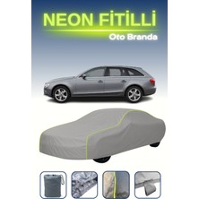 Cemku Gri [audi A4 Avant 2012 - 2016] Uyumlu Neon Fitilli Araba Brandası, Su ve Toz Geçirmez