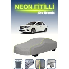 Cemku Gri [honda City 2] Uyumlu Neon Fitilli Araba Brandası, Su ve Toz Geçirmez
