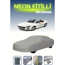 Cemku Gri [fiat 124 Spider 2016 - 2021] Uyumlu Neon Fitilli Araba Brandası, Su ve Toz Geçirmez