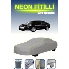Cemku Gri [renault Scala] Uyumlu Neon Fitilli Araba Brandası, Su ve Toz Geçirmez