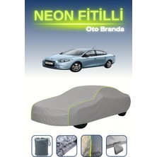 Cemku Gri [renault Fluence Ze 2009 - 2014] Uyumlu Neon Fitilli Araba Brandası, Su ve Toz Geçirmez