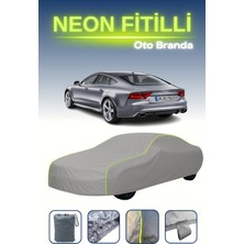 Cemku Gri [audi Rs7 Sportback 2013 - 2019] Uyumlu Neon Fitilli Araba Brandası, Su ve Toz Geçirmez
