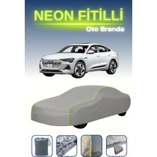 Cemku Gri [audi E-Tron Sportback] Uyumlu Neon Fitilli Araba Brandası, Su ve Toz Geçirmez