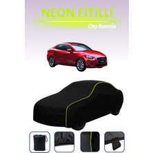 Cemku Siyah [mazda 2 3 Sedan] Uyumlu Neon Fitilli Araba Brandası, Su ve Toz Geçirmez