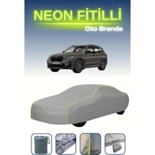 Cemku Gri [bmw X3 M] Uyumlu Neon Fitilli Araba Brandası, Su ve Toz Geçirmez