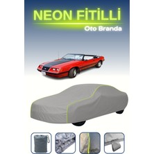 Cemku Gri [ford Mustang Convertible 3] Uyumlu Neon Fitilli Araba Brandası, Su ve Toz Geçirmez