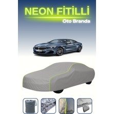 Cemku Gri [bmw 8 Serisi Coupe 2018 - 2021] Uyumlu Neon Fitilli Araba Brandası, Su ve Toz Geçirmez