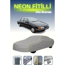 Cemku Gri [ford Sierra Sedan 1990 - 1993] Uyumlu Neon Fitilli Araba Brandası, Su ve Toz Geçirmez