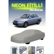 Cemku Gri [honda City Sedan 3] Uyumlu Neon Fitilli Araba Brandası, Su ve Toz Geçirmez