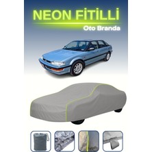 Cemku Gri [honda Concerto] Uyumlu Neon Fitilli Araba Brandası, Su ve Toz Geçirmez