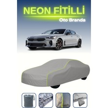 Cemku Gri [kia Stinger] Uyumlu Neon Fitilli Araba Brandası, Su ve Toz Geçirmez