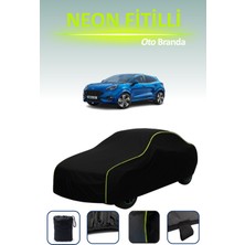 Cemku Siyah [ford Puma 2019 - 2021] Uyumlu Neon Fitilli Araba Brandası, Su ve Toz Geçirmez