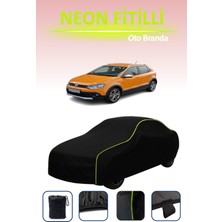 Cemku Siyah [volkswagen Crosspolo 2010 - 2021] Uyumlu Neon Fitilli Araba Brandası, Su ve Toz Geçirmez