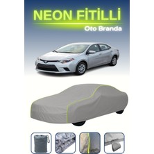 Cemku Gri [toyota Corolla Us 2013 - 2016] Uyumlu Neon Fitilli Araba Brandası, Su ve Toz Geçirmez