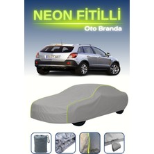 Cemku Gri [opel Antara 2010 - 2021] Uyumlu Neon Fitilli Araba Brandası, Su ve Toz Geçirmez