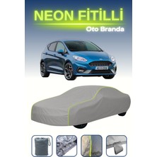 Cemku Gri [ford Fiesta 6] Uyumlu Neon Fitilli Araba Brandası, Su ve Toz Geçirmez