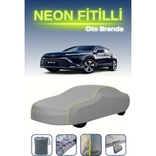 Cemku Gri [toyota Frontlander] Uyumlu Neon Fitilli Araba Brandası, Su ve Toz Geçirmez