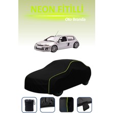 Cemku Siyah [renault Clio Rs 2001 - 2005] Uyumlu Neon Fitilli Araba Brandası, Su ve Toz Geçirmez