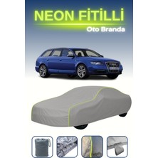 Cemku Gri [audi S6 Avant 2006 - 2008] Uyumlu Neon Fitilli Araba Brandası, Su ve Toz Geçirmez
