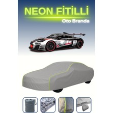 Cemku Gri [audi R8 2 Lms] Uyumlu Neon Fitilli Araba Brandası, Su ve Toz Geçirmez