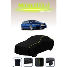Cemku Siyah [audi Rs6 Avant 2008 - 2012] Uyumlu Neon Fitilli Araba Brandası, Su ve Toz Geçirmez