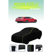 Cemku Siyah [skoda Octavia Combi Rs 2017 - 2021] Uyumlu Neon Fitilli Araba Brandası, Su ve Toz Geçirmez