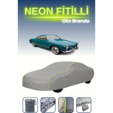 Cemku Gri [volkswagen Karmann Ghia] Uyumlu Neon Fitilli Araba Brandası, Su ve Toz Geçirmez