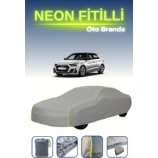 Cemku Gri [audi A1 Sportback 2018 - 2021] Uyumlu Neon Fitilli Araba Brandası, Su ve Toz Geçirmez