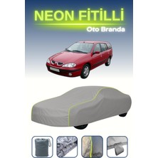 Cemku Gri [renault Megane 1 Grandtour] Uyumlu Neon Fitilli Araba Brandası, Su ve Toz Geçirmez