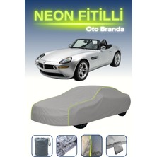 Cemku Gri [bmw Z8] Uyumlu Neon Fitilli Araba Brandası, Su ve Toz Geçirmez
