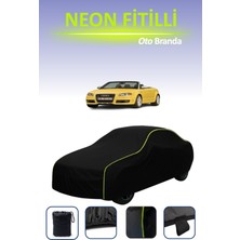 Cemku Siyah [audi Rs4 Cabriolet 2006 - 2009] Uyumlu Neon Fitilli Araba Brandası, Su ve Toz Geçirmez