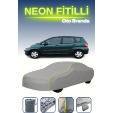 Cemku Gri [honda Jazz 1] Uyumlu Neon Fitilli Araba Brandası, Su ve Toz Geçirmez