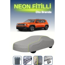 Cemku Gri [jeep Renegade 2014 - 2018] Uyumlu Neon Fitilli Araba Brandası, Su ve Toz Geçirmez