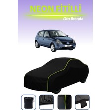 Cemku Siyah [renault Clio 3 Kapılı 2001 - 2006] Uyumlu Neon Fitilli Araba Brandası, Su ve Toz Geçirmez