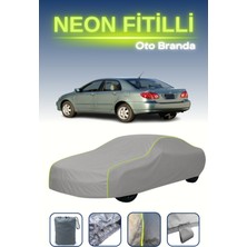 Cemku Gri [toyota Corolla 2007 - 2009] Uyumlu Neon Fitilli Araba Brandası, Su ve Toz Geçirmez