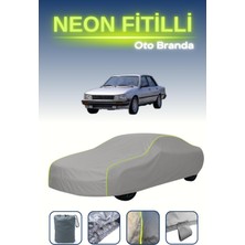 Cemku Gri [peugeot 505] Uyumlu Neon Fitilli Araba Brandası, Su ve Toz Geçirmez