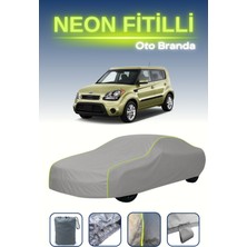 Cemku Gri [kia Soul 2013 - 2018] Uyumlu Neon Fitilli Araba Brandası, Su ve Toz Geçirmez