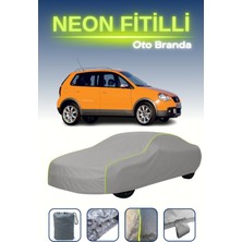 Cemku Gri [volkswagen Crosspolo 2006 - 2009] Uyumlu Neon Fitilli Araba Brandası, Su ve Toz Geçirmez